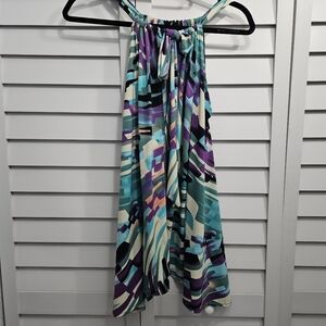 NWOT Julian Chang Multicolor Geometric  Top